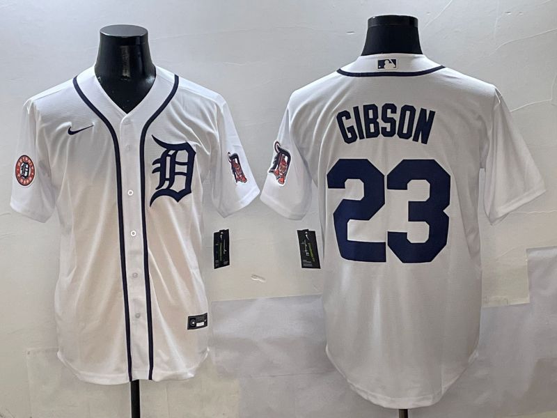 Men Detroit Tigers #23 Gibson White Game Nike 2025 MLB Jersey style 5->philadelphia phillies->MLB Jersey